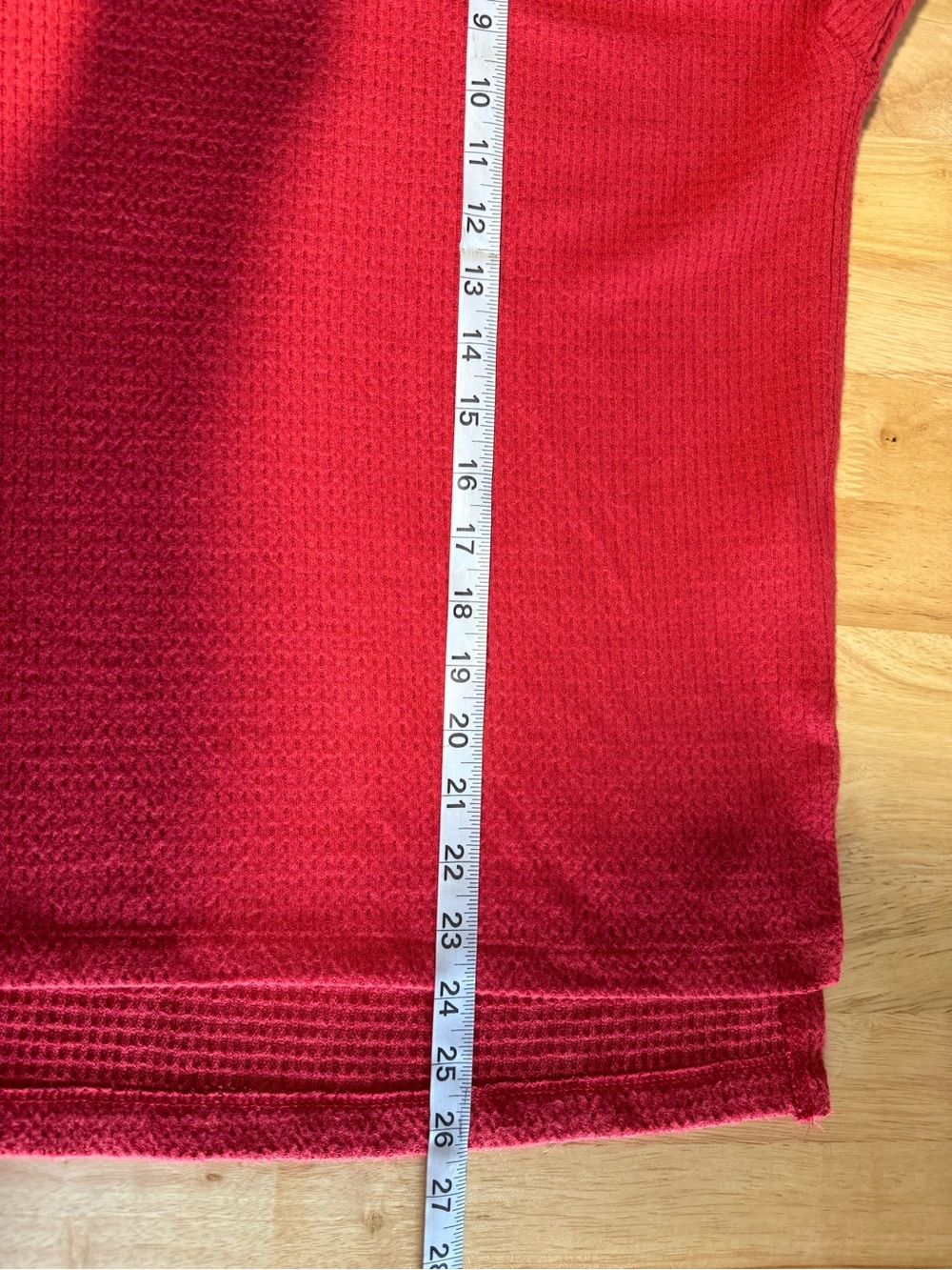 Aerie Women’s Waffle Knit Sleep Shirt NWT Red Long Sleeve Size M - Picture 5 of 6